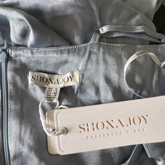 Shona Joy - NWT Shona Joy Angelica Keyhole Lace Midi Dress In Powder Blue Sz 6 - Picture 10 of 10